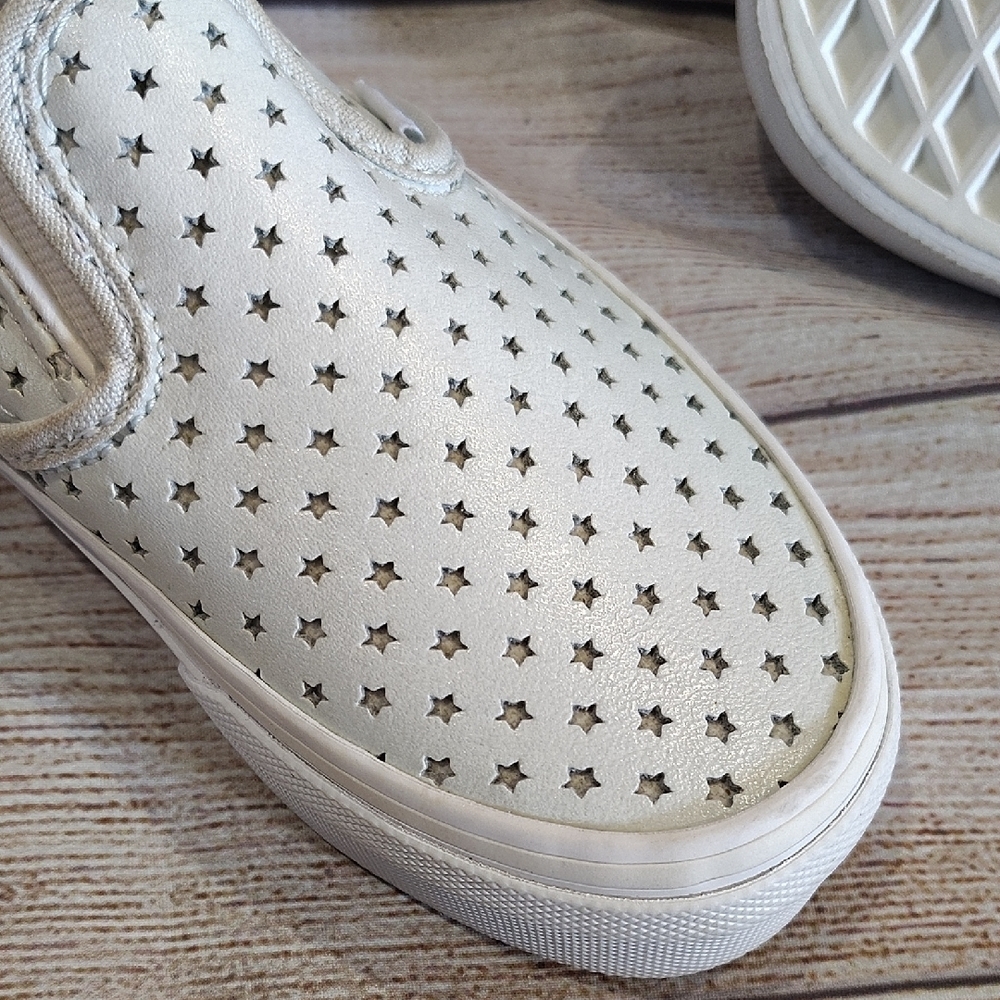 Vans Green and White Slip-On Sneakers - Picture 7 of 9